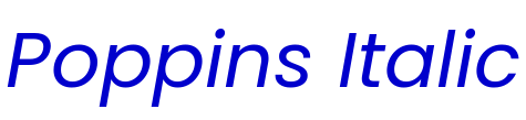 Poppins Italic 字体